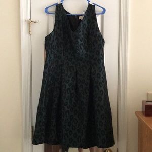 Green leopard print Loft dress